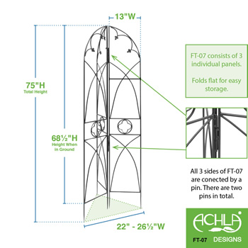 Achla FT-07 Quatrefoil Trellis