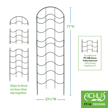 Achla FT-16 Waves Trellis