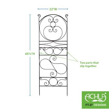 Achla FT-27 66 Inch Ferro Firenze Trellis