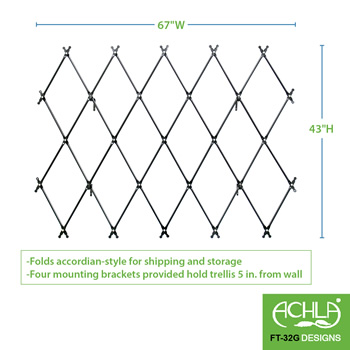 Achla FT-32G Wall Mounted Lattice Trellis