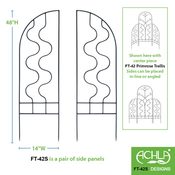 Achla FT-42S Primrose Trellis Set of 2 Side Panels