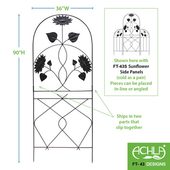 Achla FT-43 Sunflower Trellis