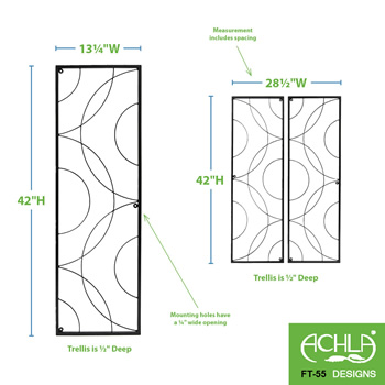 Achla FT-55 Corona Trellis Set of Two