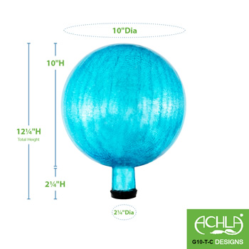 Achla G10-T-C Teal 10 Inch Gazing Globe