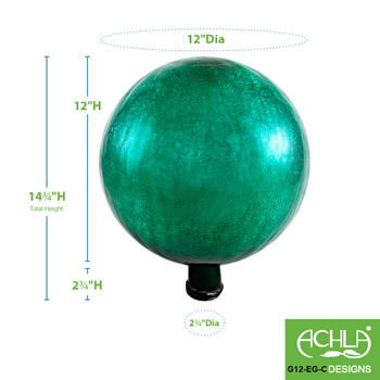 Achla G12-EG-C Emerald Green 12 Inch Gazing Globe