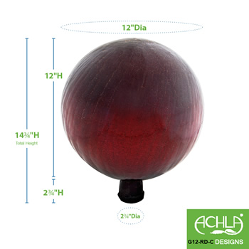 Achla G12-RD-C Red 12 Inch Gazing Globe