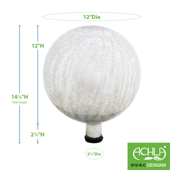 Achla G12-S-C Silver 12 Inch Gazing Globe