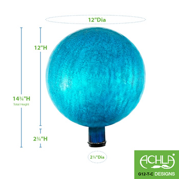 Achla G12-T-C Teal 12 Inch Gazing Globe