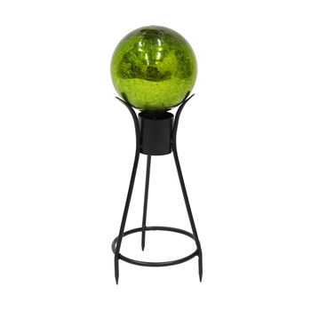 Achla G6-FG-14S Fern Green Crackle Glass Gazing Globe With Stand