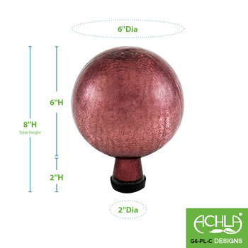 Achla G6-PL-C Plum 6 Inch Gazing Globe