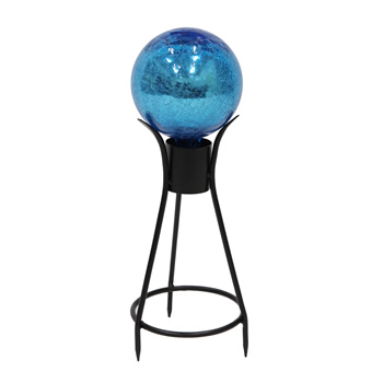 Achla G6-T-14S Teal Crackle Glass Gazing Globe With Stand