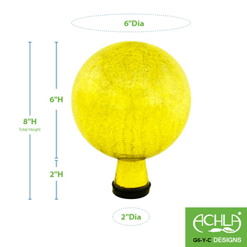 Achla G6-Y-C Lemon Drop 6 Inch Gazing Globe