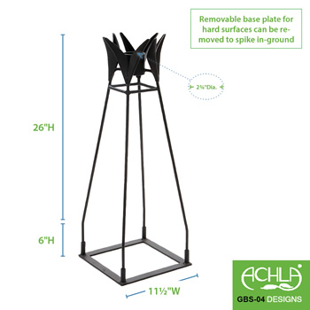 Achla GBS-04 Gazing Globe Ball Stand With Baseplate