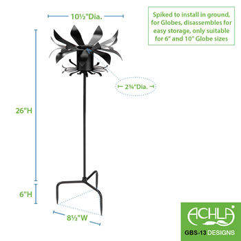 Achla GBS-13 Petals Gazing Globe Stand