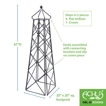 Achla OBL-25 Lattice Obelisk