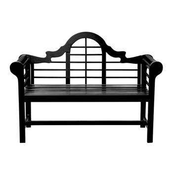 Achla OFB-11-P Black 4 Foot Lutyens Bench