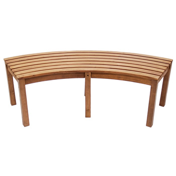 Achla OFB-20N-P Curved Backless Bench