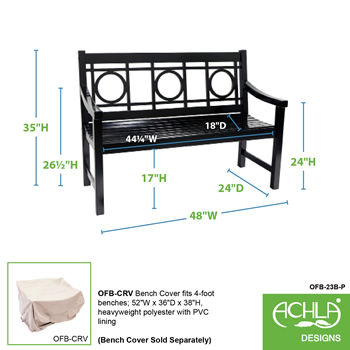 Achla OFB-23B-P Canterbury Bench