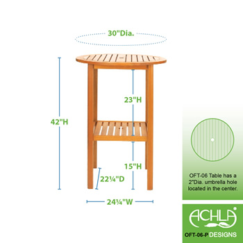 Achla OFT-06-P Bar Table