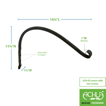 Achla SCH-02-2 16 Inch Arc Bracket