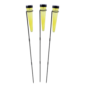 Achla SL-SC01Y-S Yellow Solar Sparkle Cone With Stake