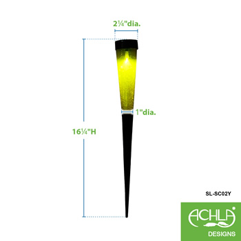 Achla SL-SC02Y Yellow Solar Sparkle Cone