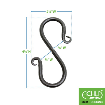 Achla SS-01-3 Mini S-Hook