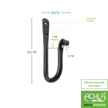 Achla SSH-02-3 6 Inch J-Hook