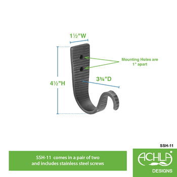 Achla SSH-11 Hammered Strap S-Hook