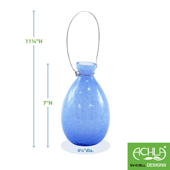 Achla SV-01BLL Blue Lapis Teardrop Rooting Vase