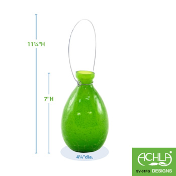 Achla SV-01FG Fern Green Teardrop Rooting Vase