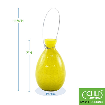 Achla SV-01Y Yellow Teardrop Rooting Vase