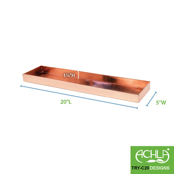 Achla TRY-C20 20 Inch Long Copper Tray