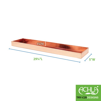 Achla TRY-C29 29 Inch Long Copper Tray