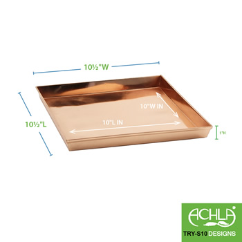 Achla TRY-S10 10 Inch Square Copper Tray