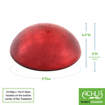 Achla TS-RD-C Red Toadstool