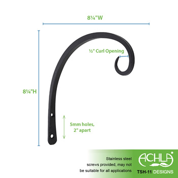 Achla TSH-11-2 9 Inch Downcurled Bracket