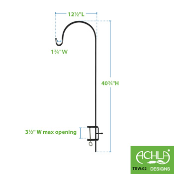 Achla TSW-02 Adjustable Deck Rail Shepherds Pole