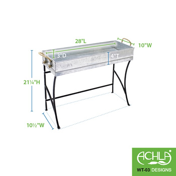 Achla WT-03 22 Inch Trestle Plant Stand