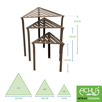 Achla WTN-01 Triangular Nesting Tables Set