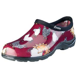 Red Chicken Garden Clogs