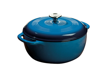 Lodge Blue 6 Quart Enamel Cast Iron Dutch Oven