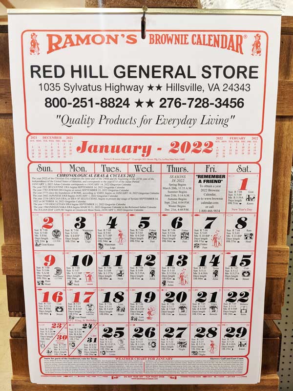 2022 Old Fashioned Ramon's Calendar