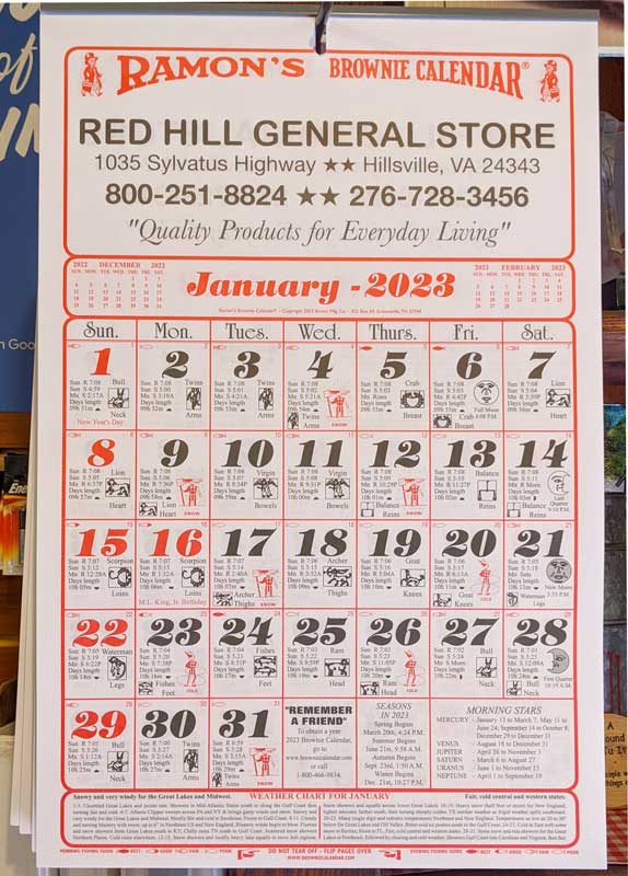 2023 Old Fashioned Ramon's Calendar